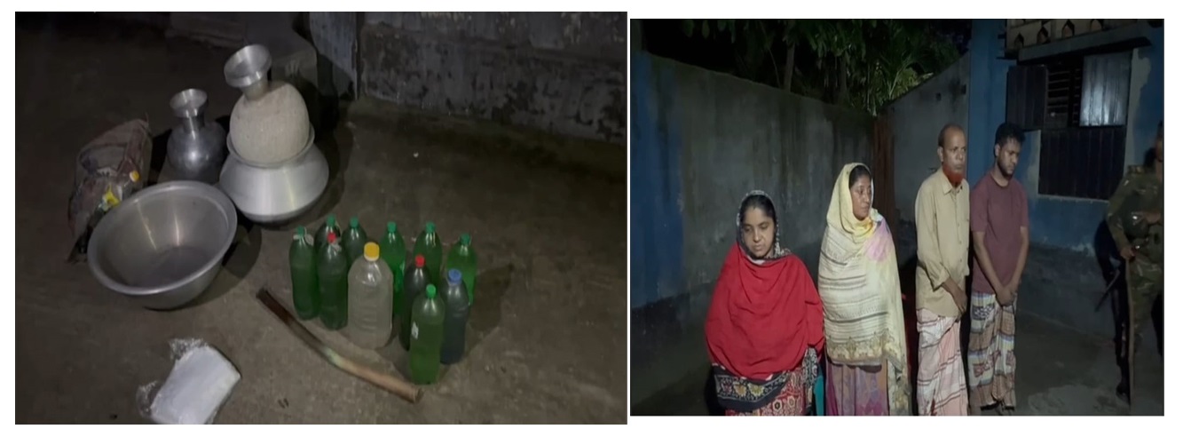 সেনাবাহিনীর অভিযান দেশীয় মদ উদ্ধার: গ্রেপ্তার ৫