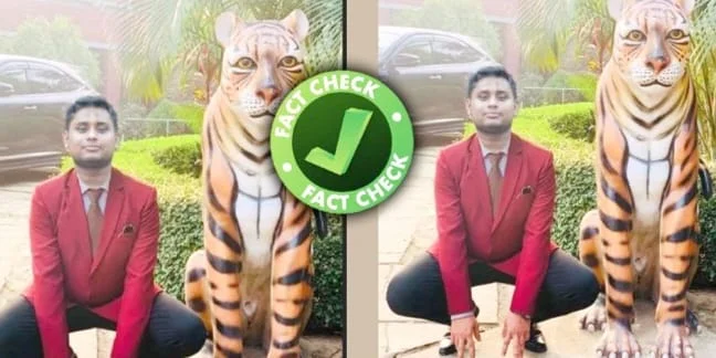 বাঘের ভাস্কর্যের সাথে হাসনাতের ছবি ভাইরাল, যা জানা গেল