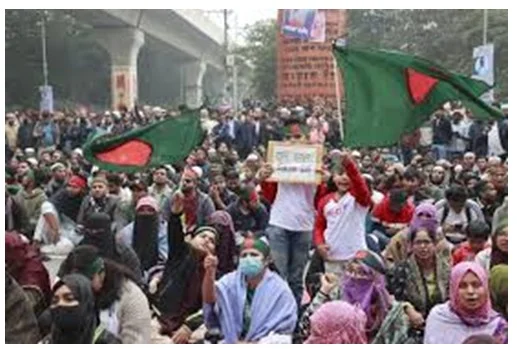 শহীদ শরিফ ওসমান বিন হাদির হত্যার বিচার দাবিতে শাহবাগ অবরোধ
