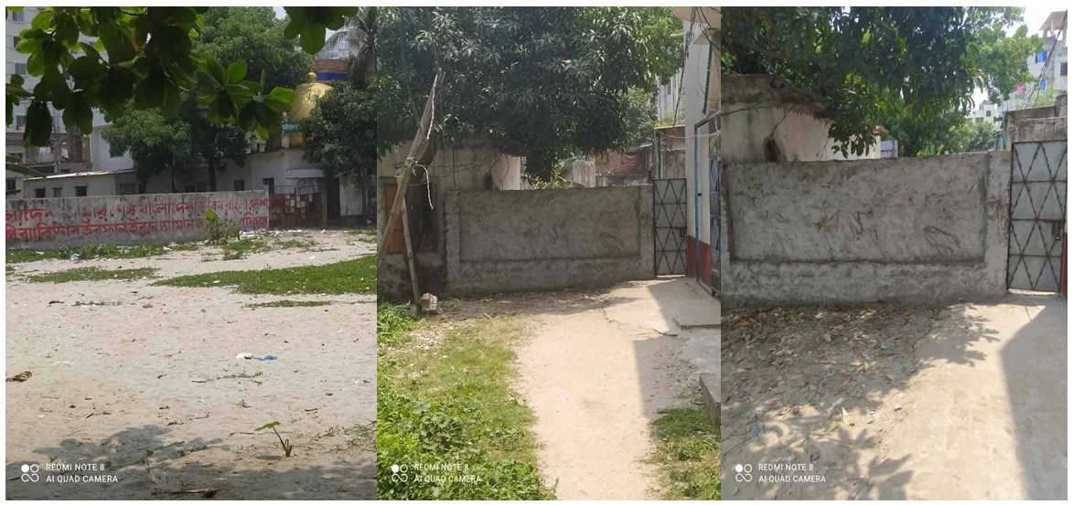 সরকারি রাস্তা’র জায়গা আটকে ইটের প্রাচীর, জমি বিক্রির পাঁয়তারা; জিম্মি তিন শতাধিক পরিবার